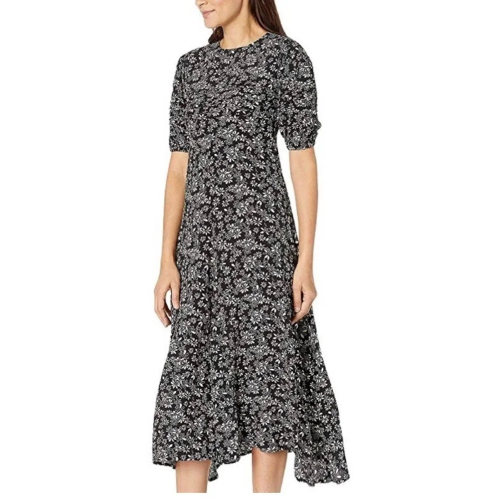 Free people black and white floral dress